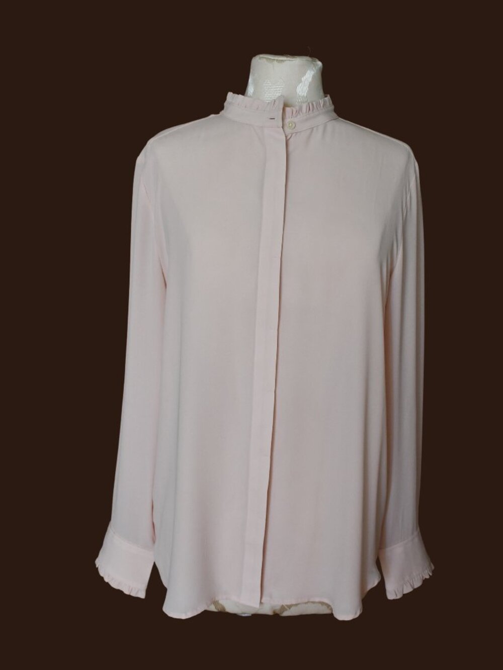 Loft Pale Pink Ruffle top
